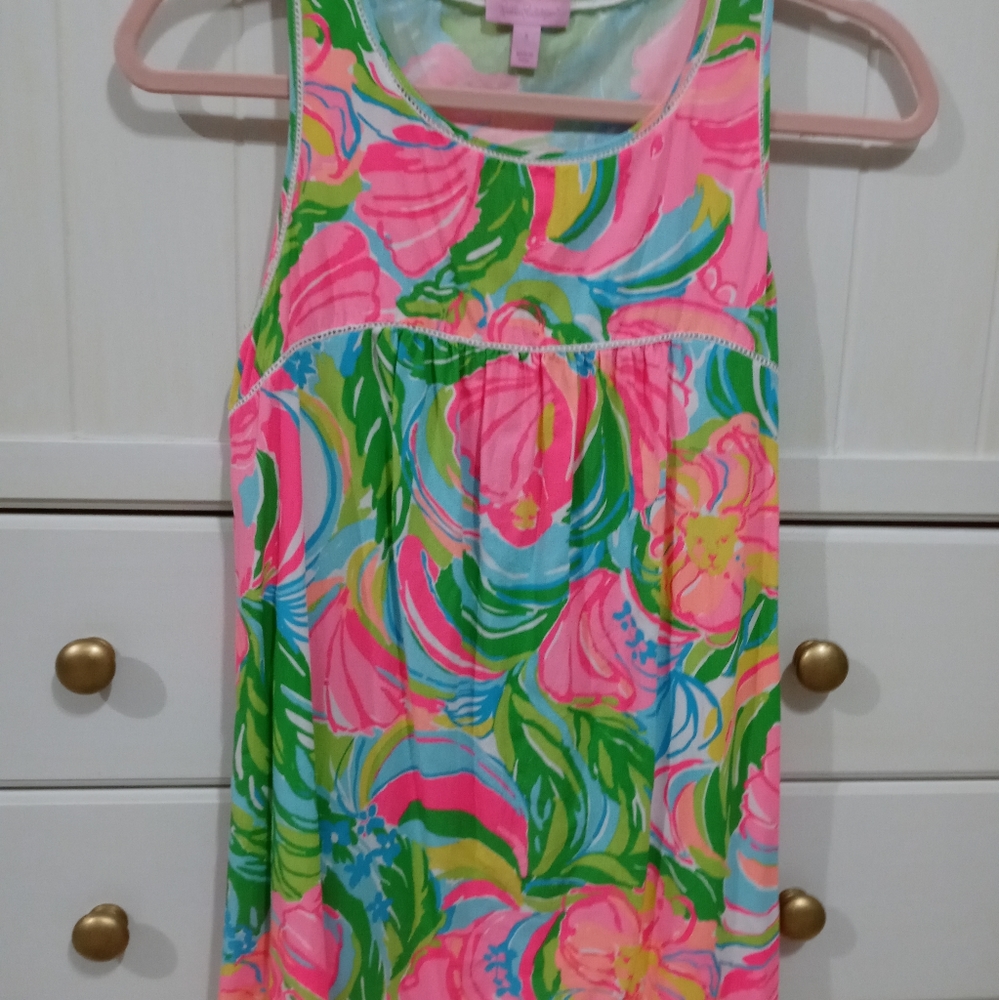 Lilly Pulitzer women tank.  Sz small. Pink/green/white.